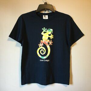 NWOT Mr. Buho Los Cabos Mexico Cotton Gecko T-Shirt Dark Navy Blue